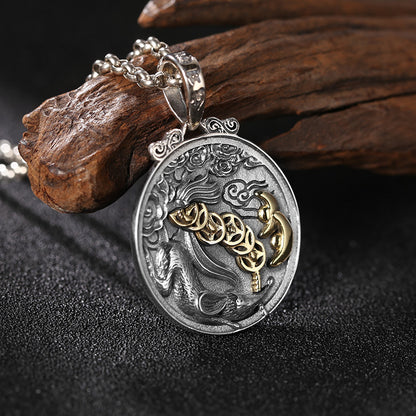 925 Sterling Silver Chinese Zodiac Rat Pendant