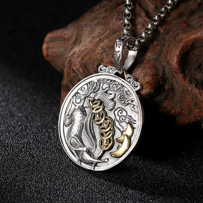 925 Sterling Silver Chinese Zodiac Rat Pendant