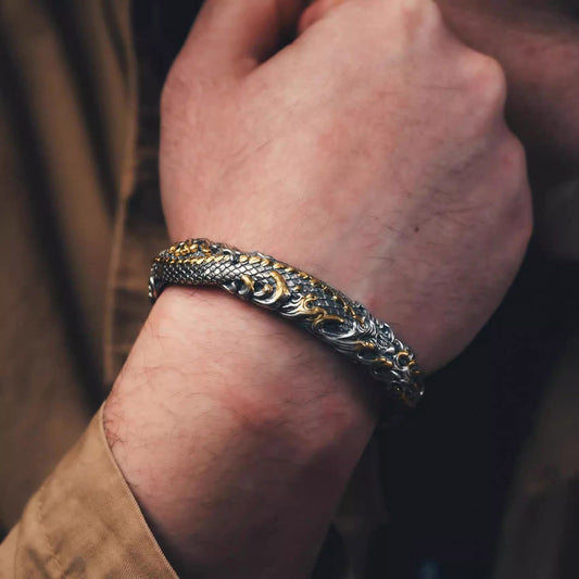 Gold Snake Bracelet | Chinese Zodiac Feng Shui Jewelry