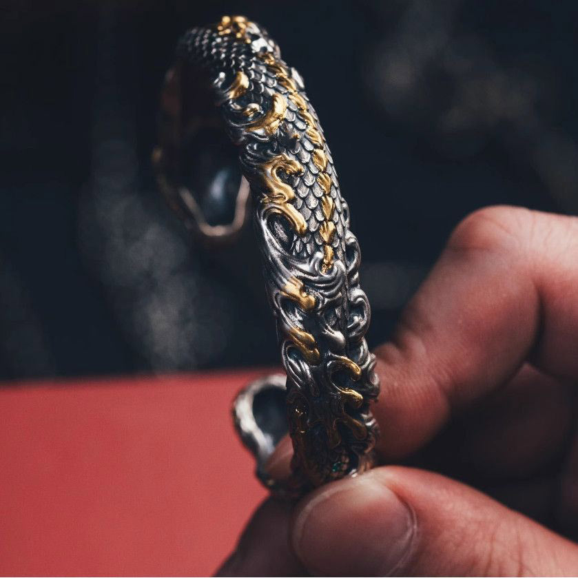 Gold Snake Bracelet | Chinese Zodiac Feng Shui Jewelry
