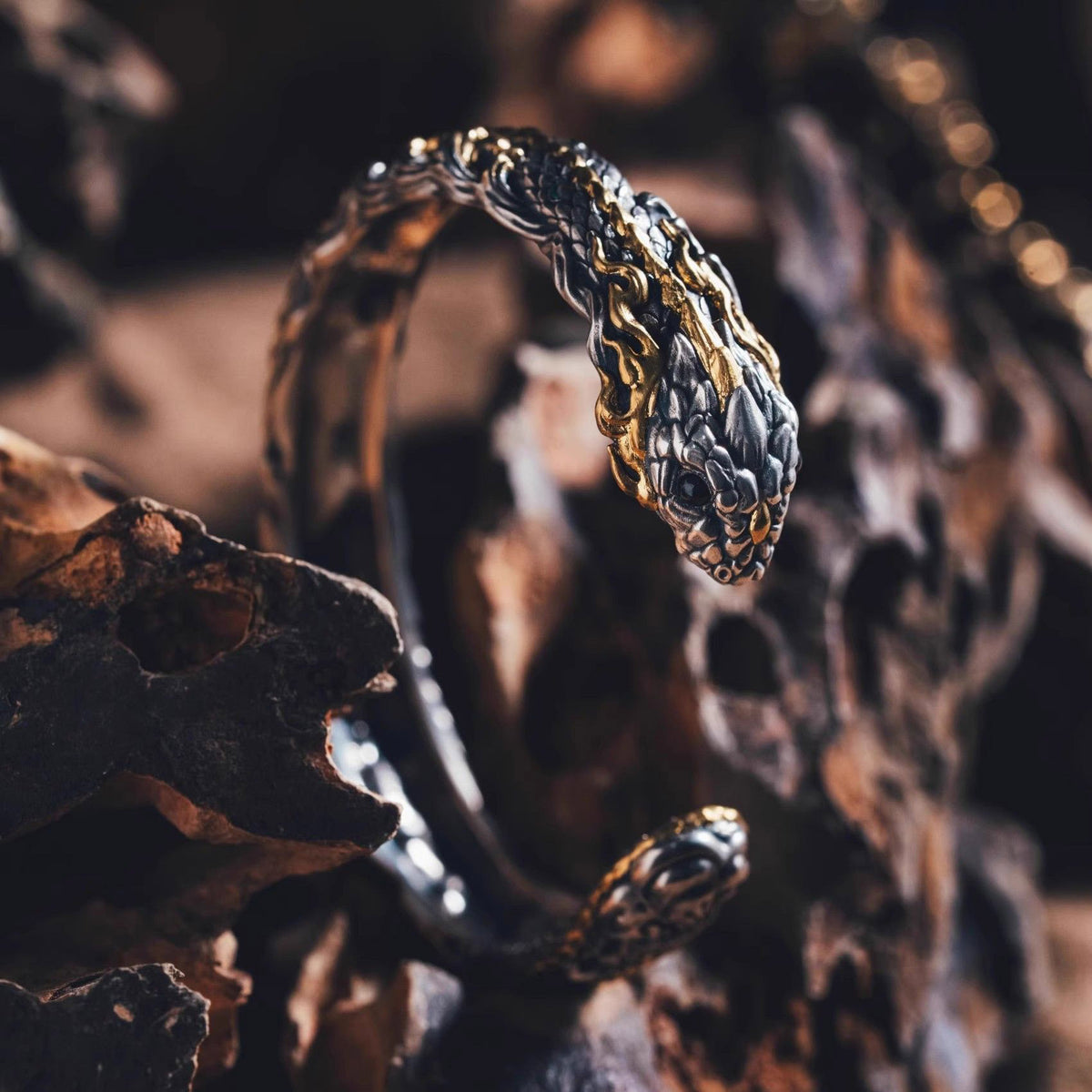 Gold Snake Bracelet | Chinese Zodiac Feng Shui Jewelry