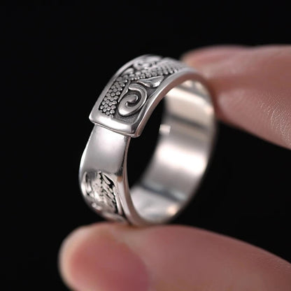 Dragon Totem Adjustable Ring | Antique Chinese Zodiac Jewelry