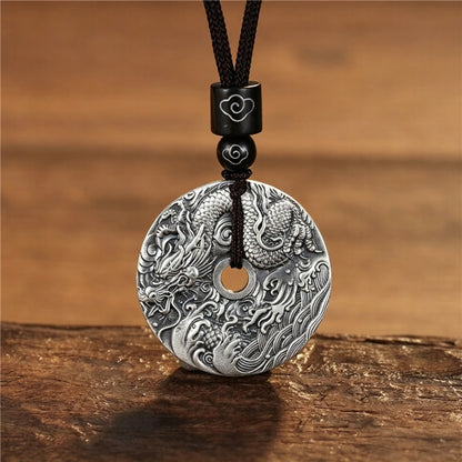 Dragon Zodiac ‌Ping'an Kou Pendant – 925 Sterling Silver