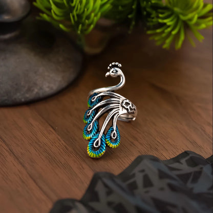 Enamel Phoenix Ring | Chinese Cloisonné-Style Jewelry