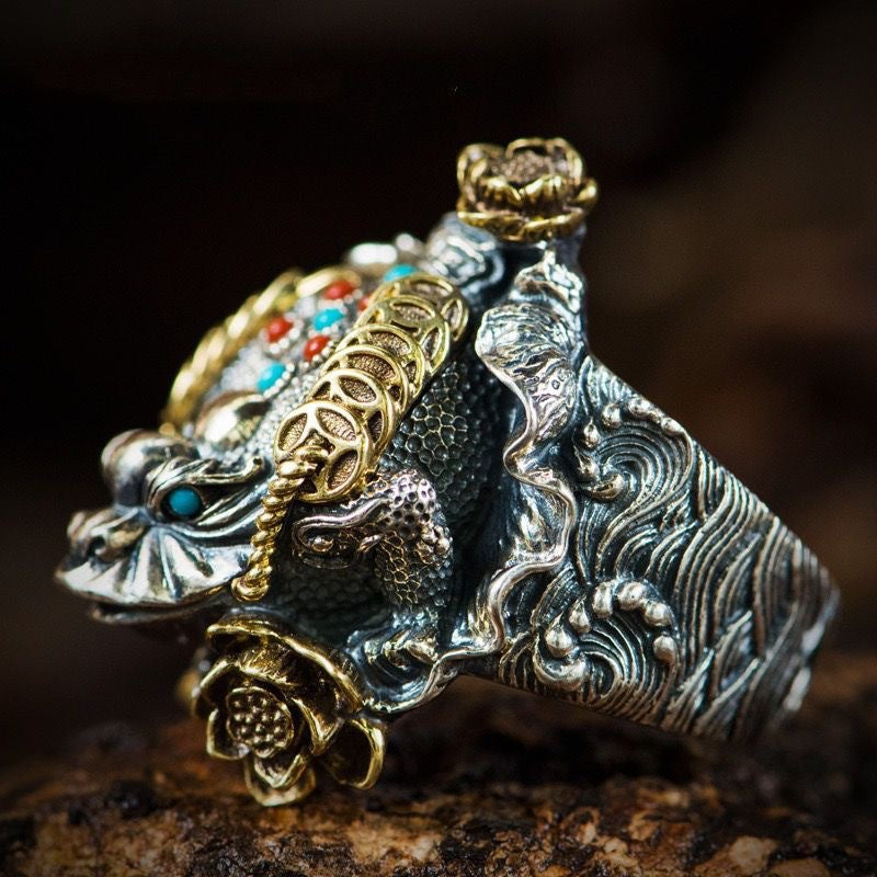 Feng Shui Money Toad Ring | Adjustable Jin Chan Ring