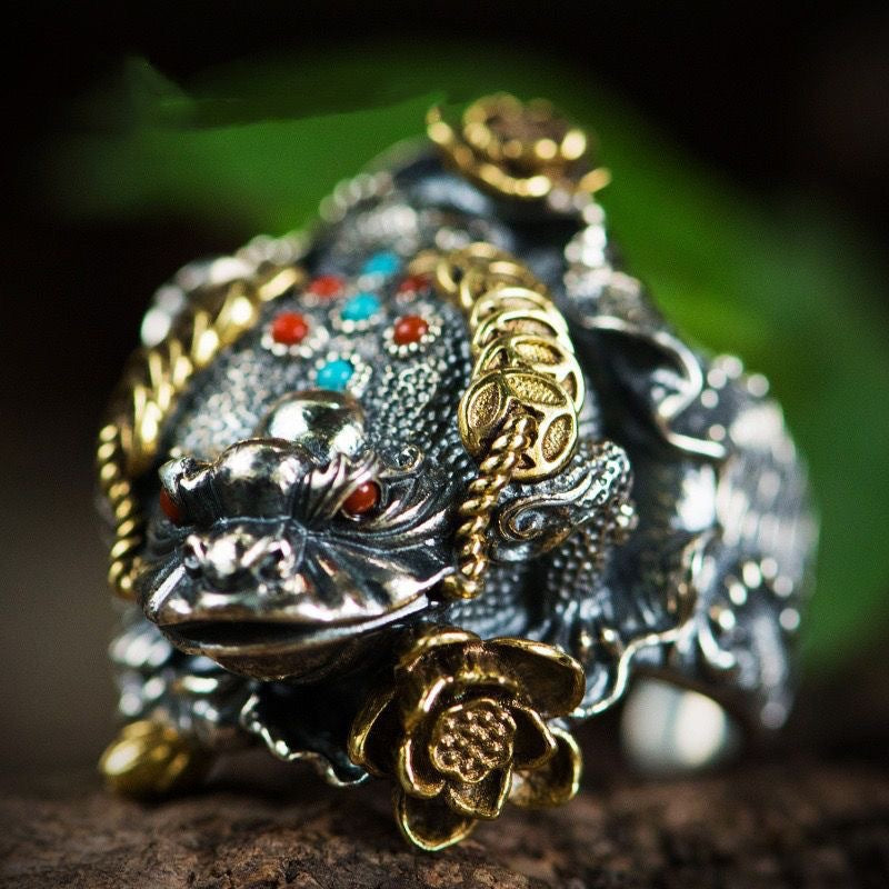 Feng Shui Money Toad Ring | Adjustable Jin Chan Ring