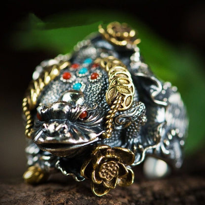 Feng Shui Money Toad Ring | Adjustable Jin Chan Ring