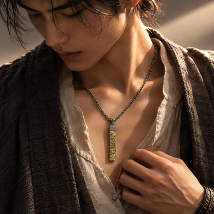Four Symbols Taoist Pendant Necklace | Azure Dragon & White Tiger Amulet