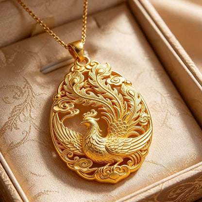 Gold Phoenix Pendant Necklace | Chinese-Inspired Jewelry