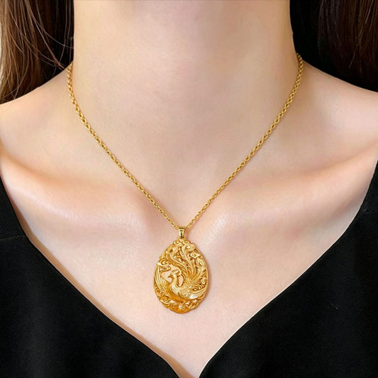 Gold Phoenix Pendant Necklace | Chinese-Inspired Jewelry