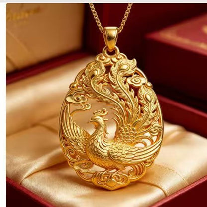 Gold Phoenix Pendant Necklace | Chinese-Inspired Jewelry