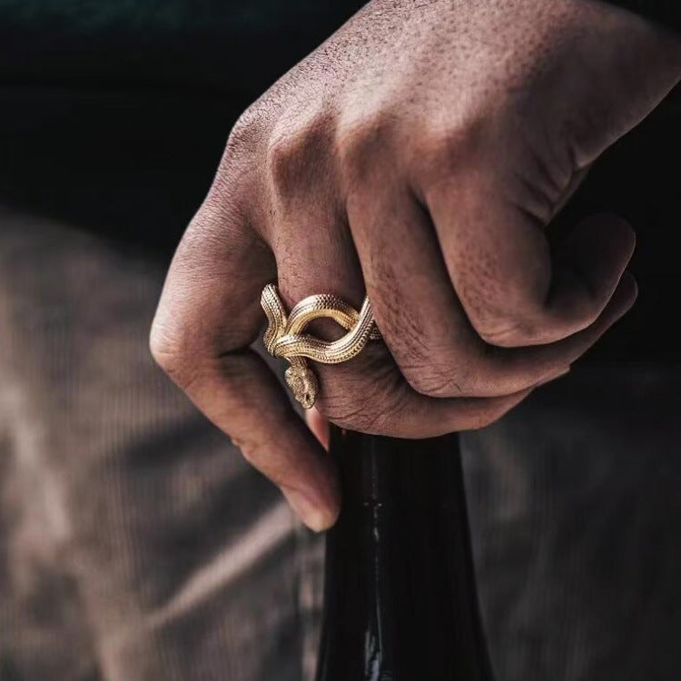 Gold Snake Ring | Vintage Serpent Statement Ring