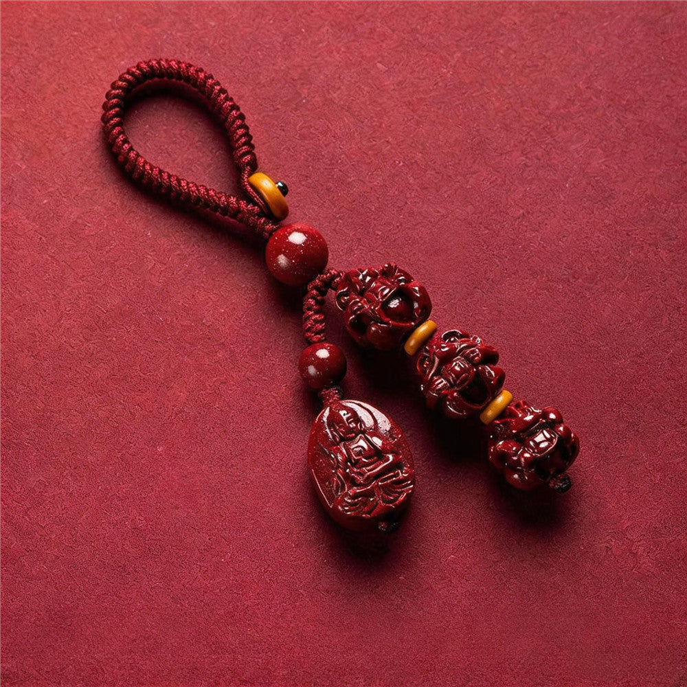 Chinese Zodiac Guardian Buddha Keychain | Personalized Benming Fo Charm for Your Birth Year