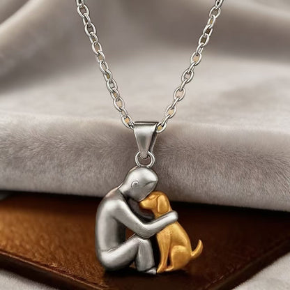 Collar de cachorro abrazado para madre e hijo | Regalo familiar