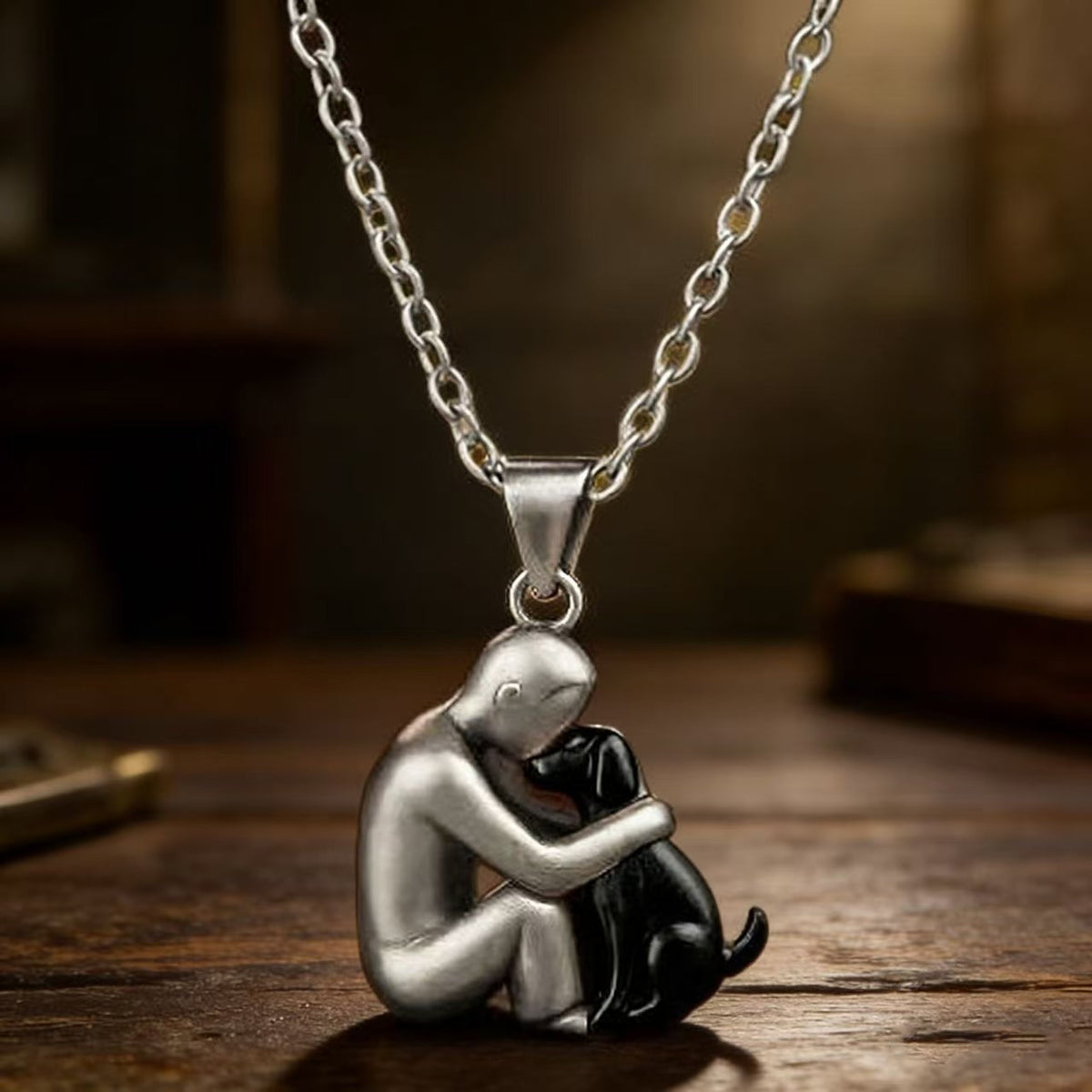 Collar de cachorro abrazado para madre e hijo | Regalo familiar