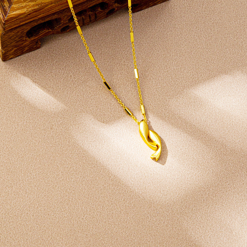Koi Fish Pendant Necklace | Gold-Plated Chinese Jewelry