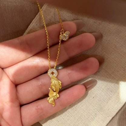 Koi Fish Pendant Necklace | Good Luck & Abundance Jewelry