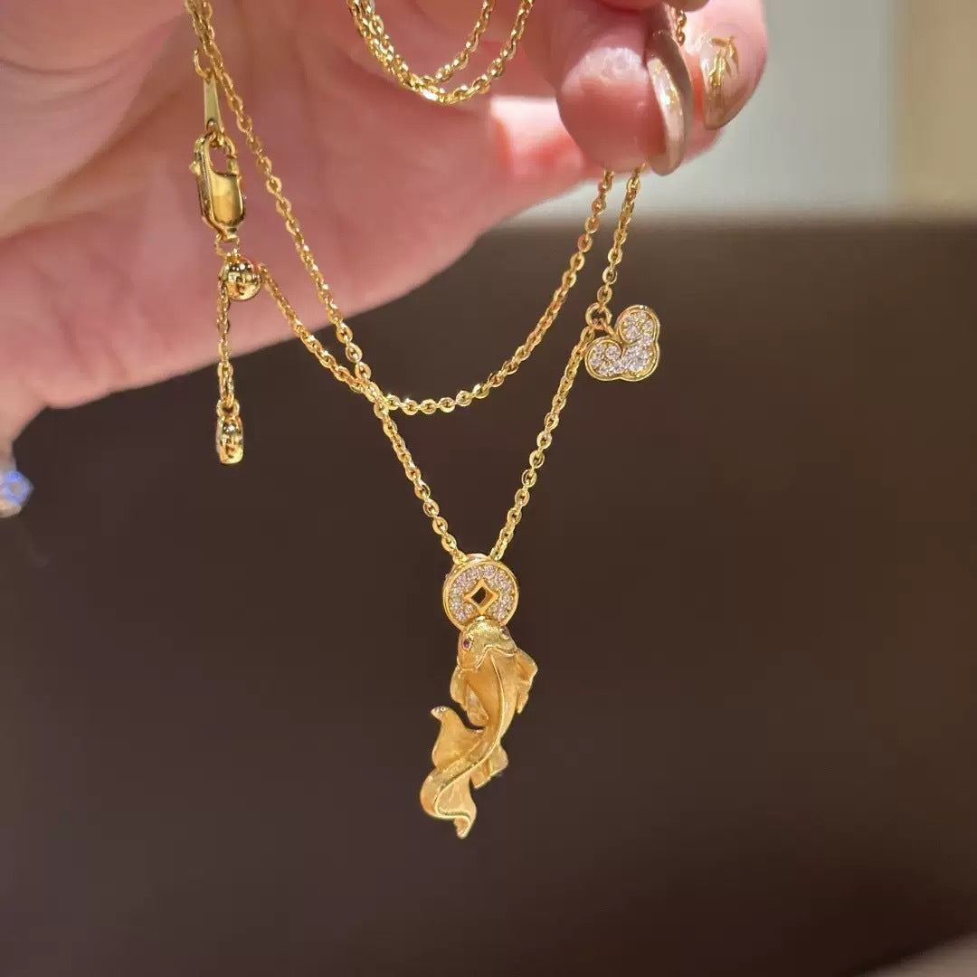 Koi Fish Pendant Necklace | Good Luck & Abundance Jewelry