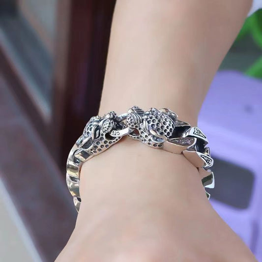 Men's Tiger Head Bracelet | Chinese Tiger Jewelry