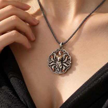 Nine-Tailed Fox Pendant Necklace