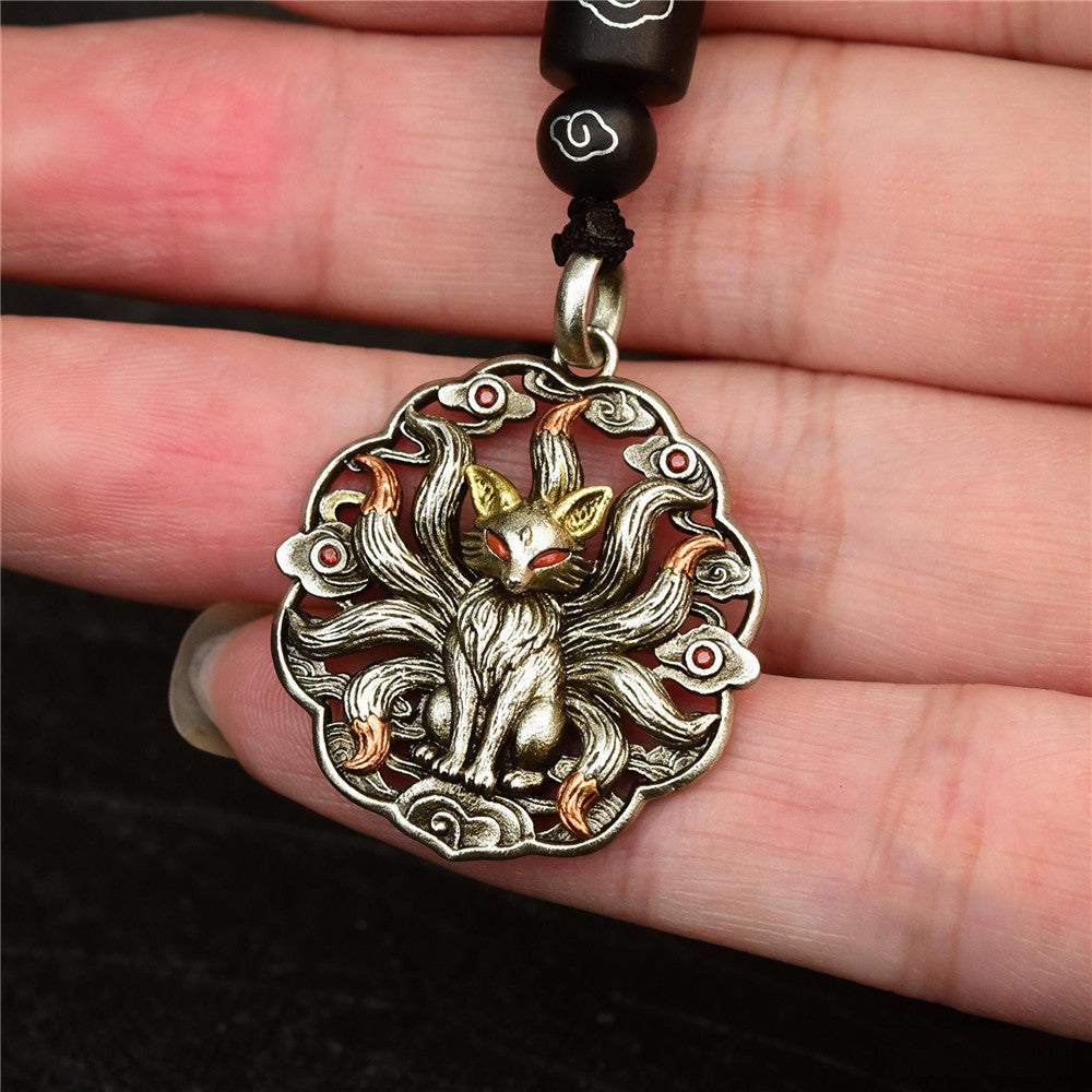 Nine-Tailed Fox Pendant Necklace