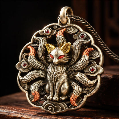 Nine-Tailed Fox Pendant Necklace