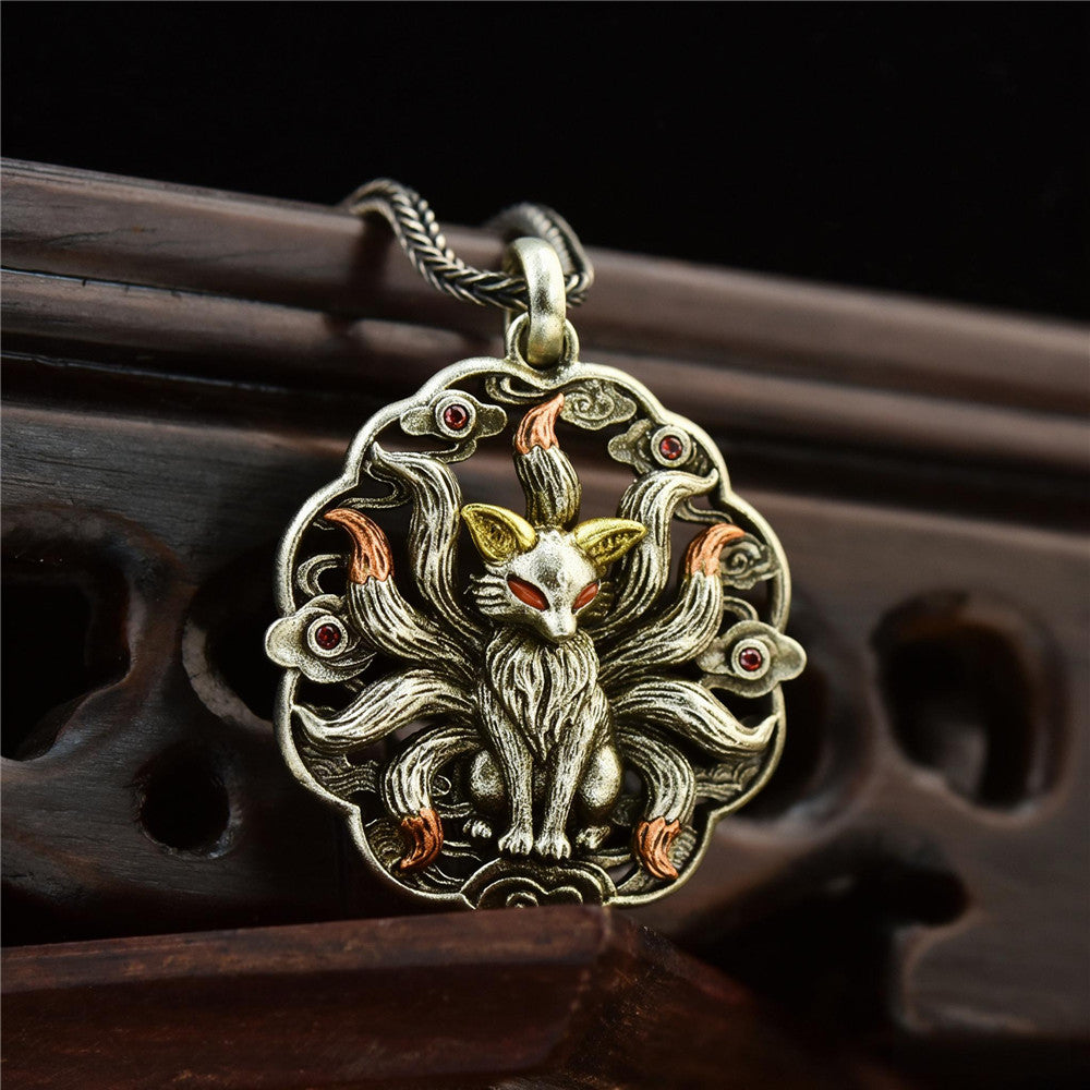 Nine-Tailed Fox Pendant Necklace