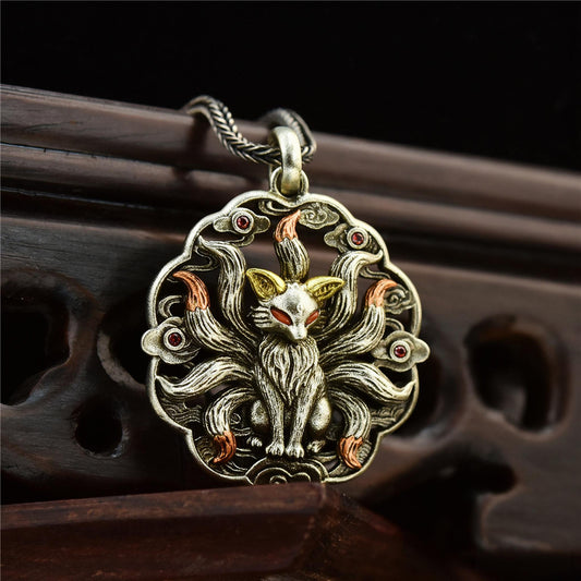 Nine-Tailed Fox Pendant Necklace
