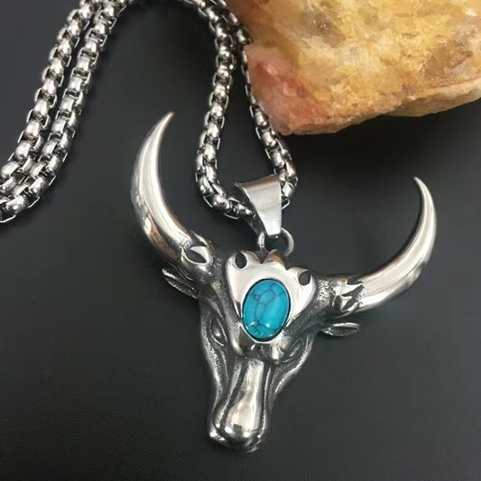 Ox head Pendant Necklace | Chinese Ox Zodiac Jewelry