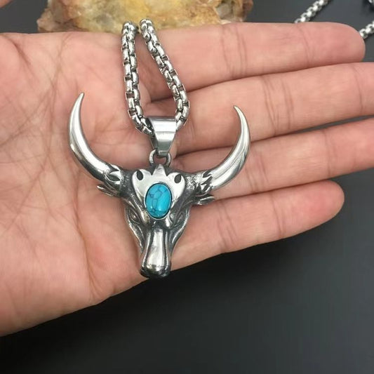 Ox head Pendant Necklace | Chinese Ox Zodiac Jewelry