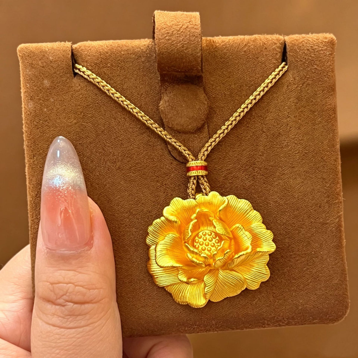 Peony Pendant Necklace | Chinese Peony Jewelry