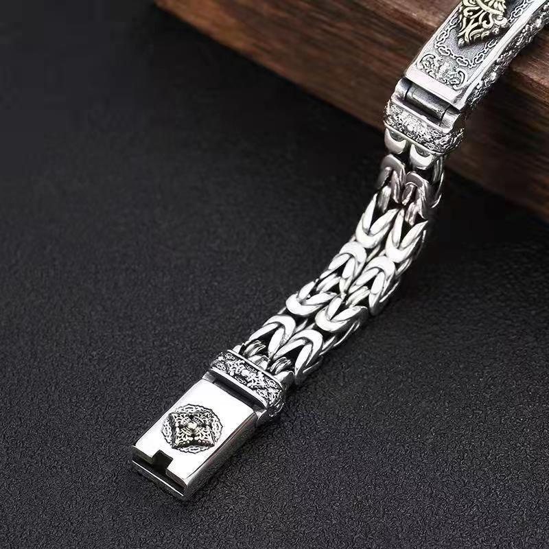 Pixiu Bracelet | Silver-Tone Chinese Feng Shui Jewelry