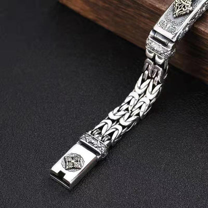Pixiu Bracelet | Silver-Tone Chinese Feng Shui Jewelry