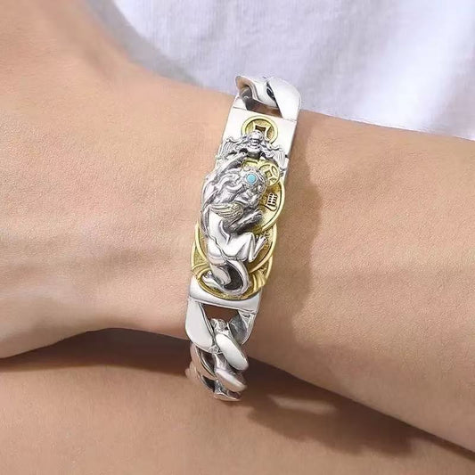 Pixiu Bracelet with Copper Coins | Feng Shui Wealth Bracelet