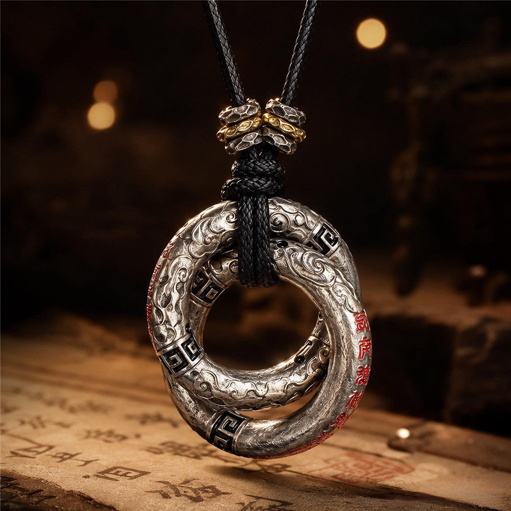Qiankun Ring Pendant Necklace | Nezha Talisman Jewelry