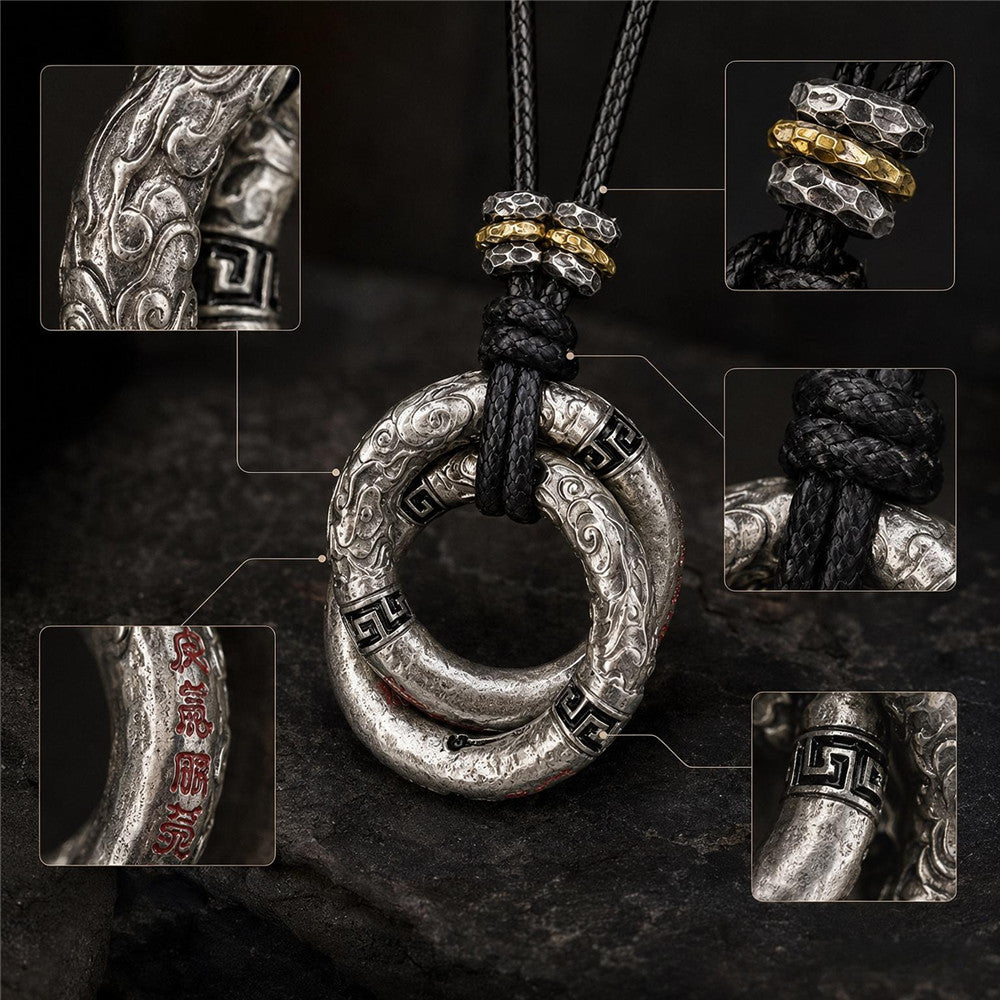 Qiankun Ring Pendant Necklace | Nezha Talisman Jewelry