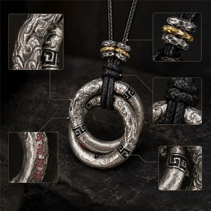 Qiankun Ring Pendant Necklace | Nezha Talisman Jewelry