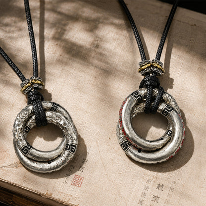 Qiankun Ring Pendant Necklace | Nezha Talisman Jewelry