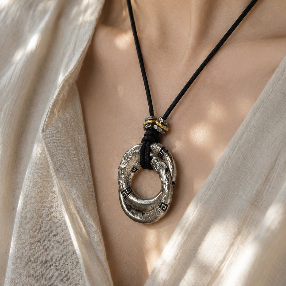 Qiankun Ring Pendant Necklace | Nezha Talisman Jewelry