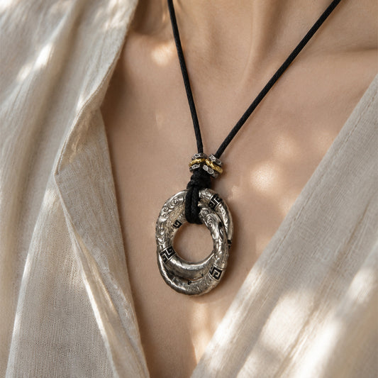 Qiankun Ring Pendant Necklace | Nezha Talisman Jewelry