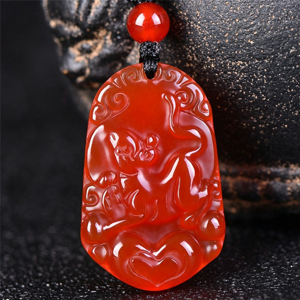 Red Agate Chinese Zodiac Pendant