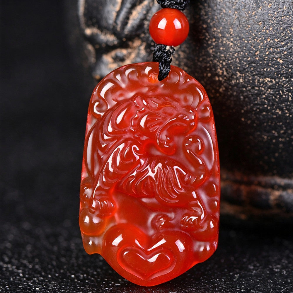 Red Agate Chinese Zodiac Pendant