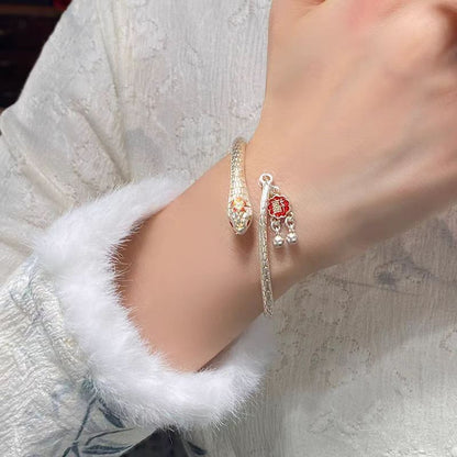 Snake Fu Charm Bracelet | Adjustable Chinese Lucky Cuff