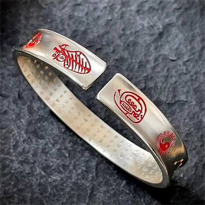 Taoist Calming Mantra Bracelet – Golden Light Script Taiji Bagua Cuff