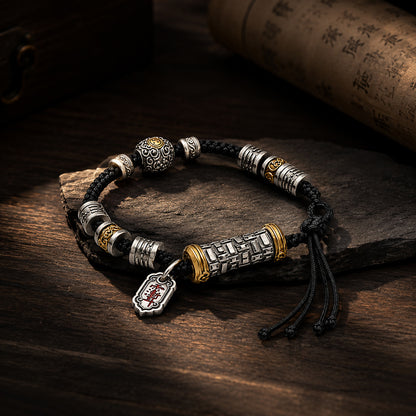 Taoist Bagua TianJi  Bracelet | Vintage Silver-Tone Jewelry
