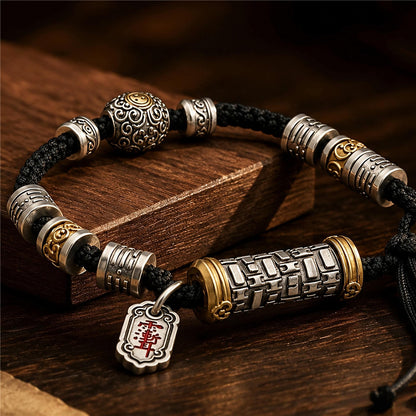 Taoist Bagua TianJi  Bracelet | Vintage Silver-Tone Jewelry