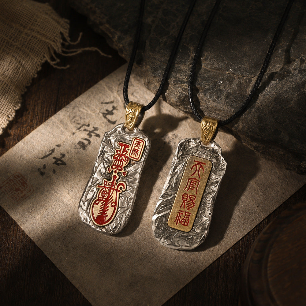 Collier pendentif de fonctionnaire céleste taoïste