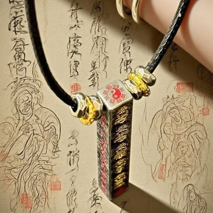 Taoist Five Wealth Gods Pendant – Vintage Chinese Amulet
