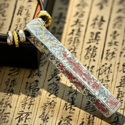 Taoist Five Wealth Gods Pendant – Vintage Chinese Amulet