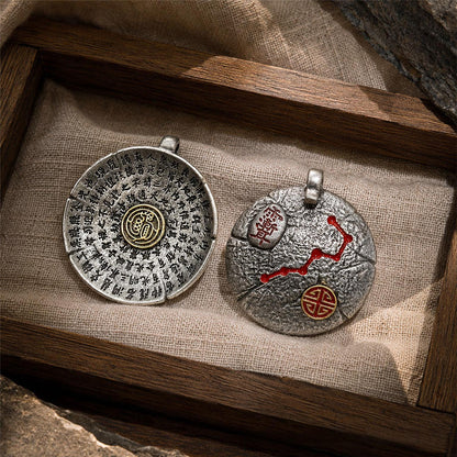 Collier pendentif du mantra de la lumière dorée taoïste